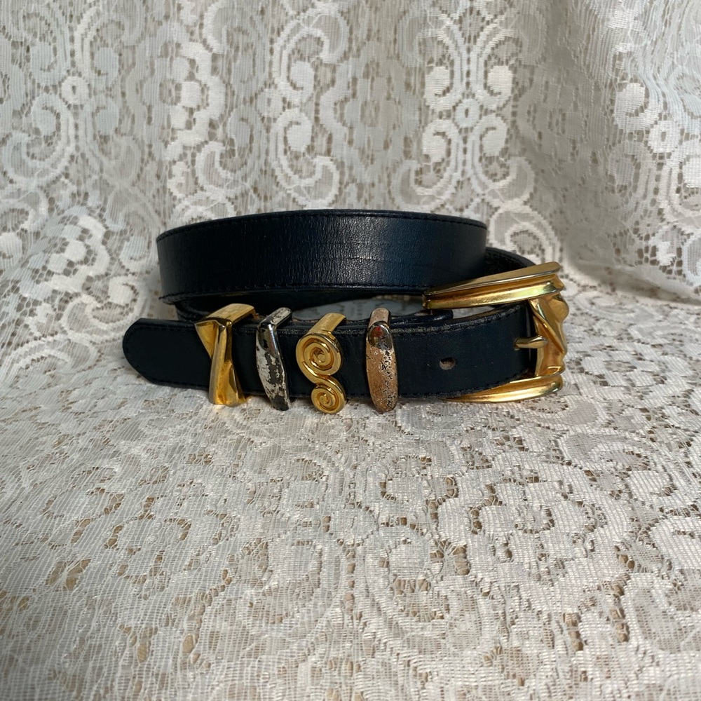 Vintage Brighton Leather Belt | Blue Leather Belt